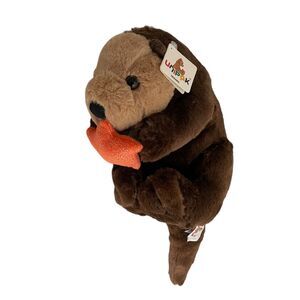 Unipak Sea Otter With Starfish Stuffed Animal Plush 12" Brown